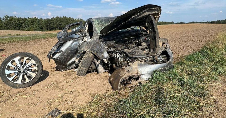 zdjęcie: Wypadek drogowy w Lipowcu / fot. KPP w Nowym Mieście Lubawskim