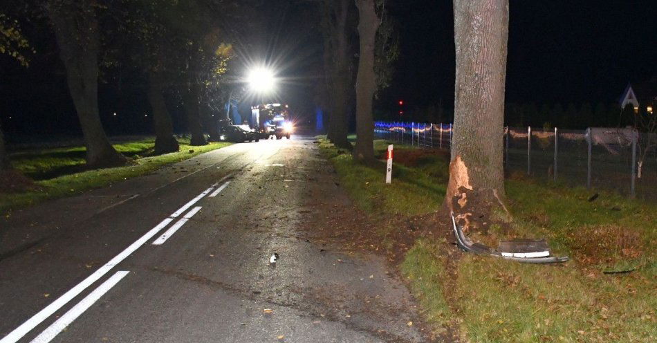 zdjęcie: Młody kierowca ranny po uderzeniu w drzewa na DW266 / fot. KPP w Radziejowie