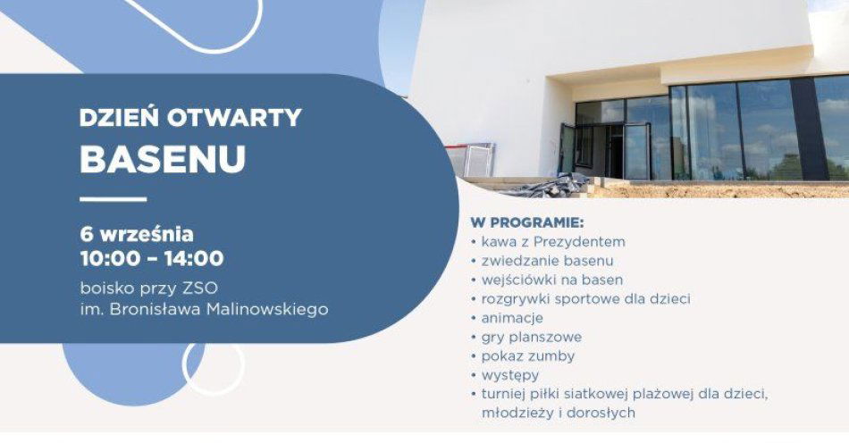 zdjęcie: Dzień otwarty budującego się basenu na Strzemięcinie / fot. UM Grudziądz