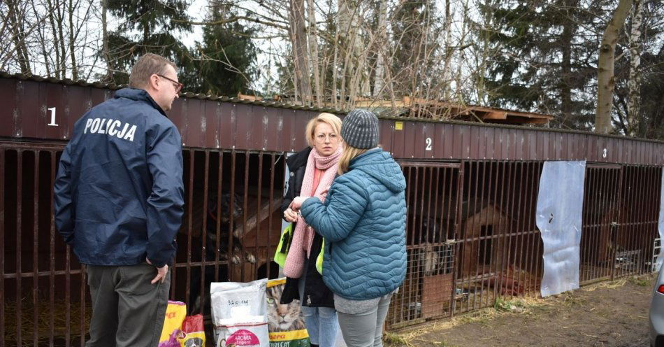 zdjęcie: Zwierzęta też mogą liczyć na pomoc policjantów - kryminalni kupili karmę zwierzętom z przytuliska w Sędławkach / fot. KPP w Bartoszycach