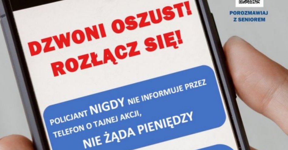 zdjęcie: Uważaj! Dzwoni oszust. Rozłącz się! / fot. KPP w Nowym Mieście Lubawskim