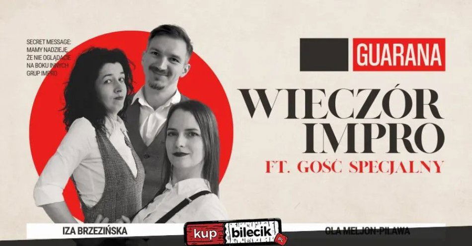 zdjęcie: Guarana: Wieczór Impro / kupbilecik24.pl / Guarana: Wieczór Impro