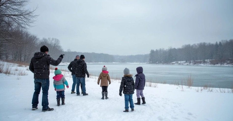 zdjęcie: Cienki lód i śnieg. Jak bezpiecznie bawić się zimą / TM/ przykładowa ilustracja