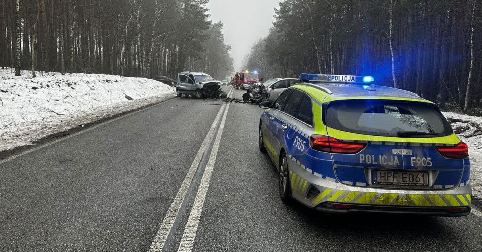 zdjęcie: Tragiczny wypadek na DK74. Nie żyje kierowca / fot. KPP w Bełchatowie