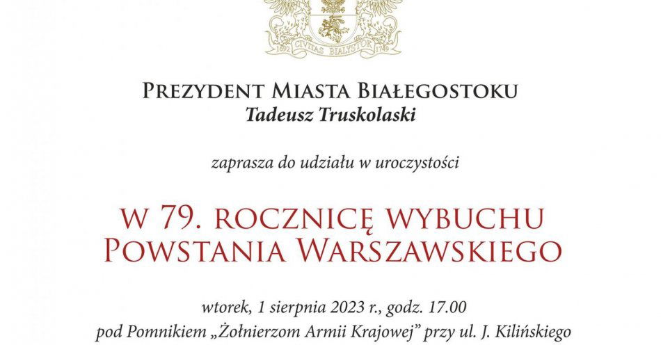 zdjęcie: Obchody 79. rocznicy wybuchu Powstania Warszawskiego / fot. nadesłane