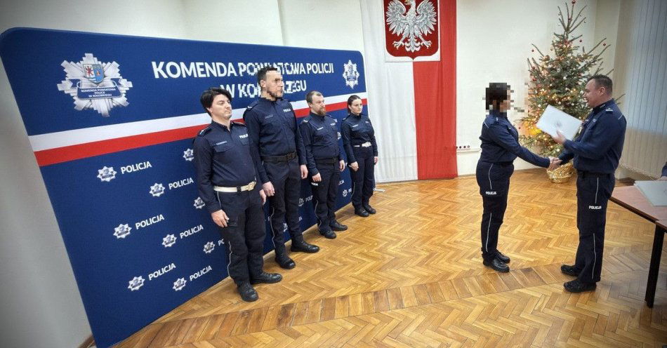 zdjęcie: Komendant wręczył akty mianowania w kołobrzeskiej policji / fot. KPP w Kołobrzegu