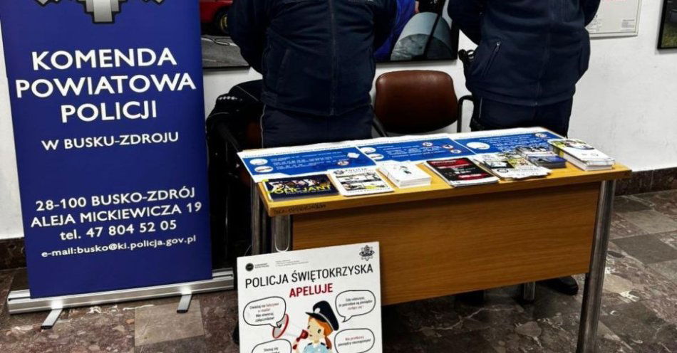 zdjęcie: Buscy policjanci oddali krew i promowali bezpieczeństwo / fot. KPP Busko-Zdrój