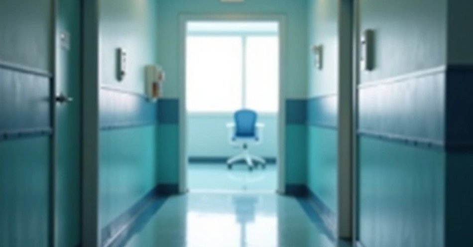 zdjęcie: Szpital w Nowym Targu utrzyma dostęp do badań diagnostycznych / Wnętrze szpitala — korytarz z pomieszczeniem zabiegowym, miękkie naturalne światło, niewielka głębia ostrości /TMAI