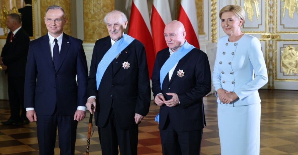 zdjęcie: Janusz Kapusta i Jerzy Kropiwnicki odznaczeni przez prezydenta Orderem Orła Białego / fot. PAP