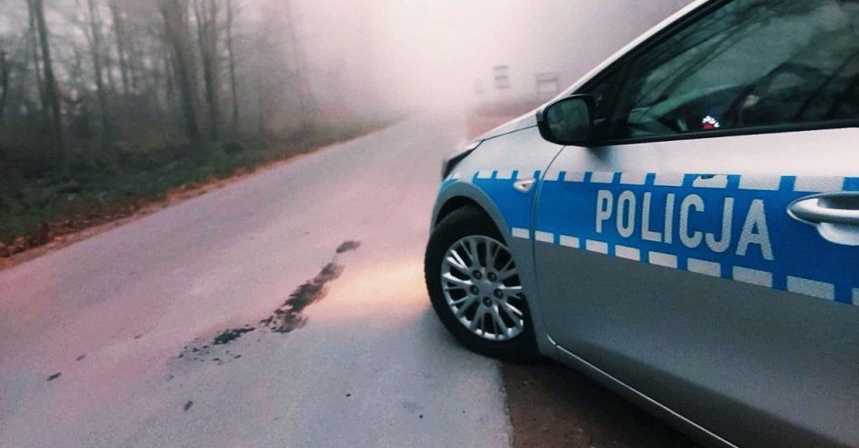 zdjęcie: Gęste mgły znacznie ograniczają widoczność w regionie / fot. KMP w Skierniewicach