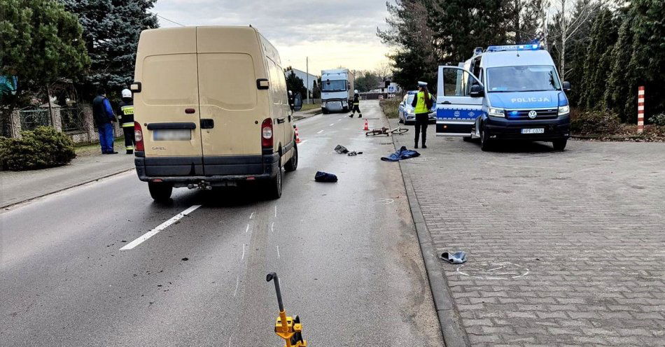 zdjęcie: Niebezpieczny wypadek w Wolborzu / fot. KMP w Piotrkowie Trybunalskim