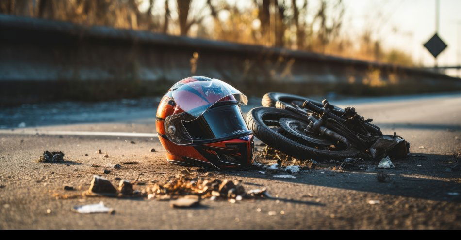 zdjęcie: Niebezpieczne zdarzenie drogowe z udziałem motorowerzysty i koparki / v42665497