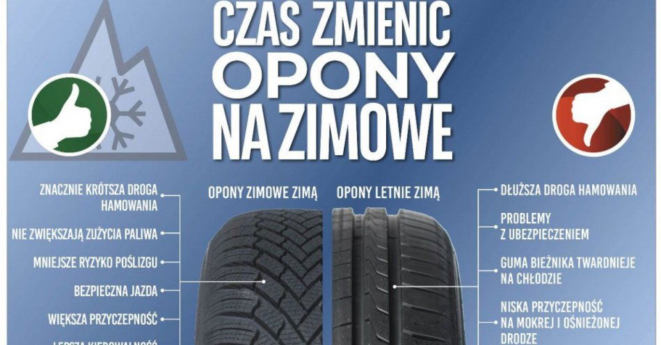 zdjęcie: To już ostatni dzwonek, aby wymienić opony na zimowe / fot. KPP w Piszu