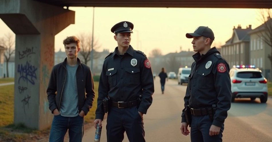 zdjęcie: Policjantka w czasie wolnym zatrzymała nastolatków malujących graffiti / TM/ przykładowa ilustracja