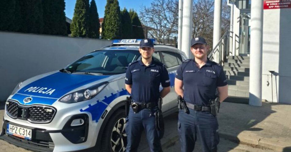 zdjęcie: Policjanci z Góry Kalwarii uratowali kobietę w kryzysie / fot. KPP w Piasecznie