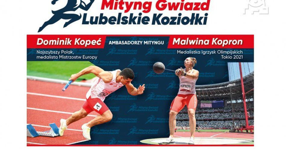 zdjęcie: Mityng Gwiazd: Lubelskie Koziołki / fot. UM Lublin / Lubelskie Koziołki 2024 - plakat wydarzenia w dniu 30.06 na stadionie lekkoatletycznym w Lublinie