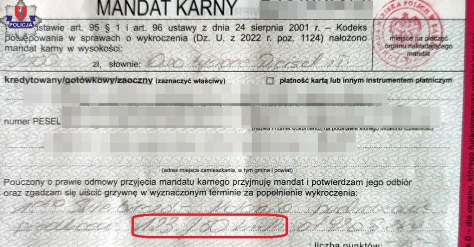 zdjęcie: Kolejne osoby straciły uprawnienia do kierowania / fot. KMP Zamość