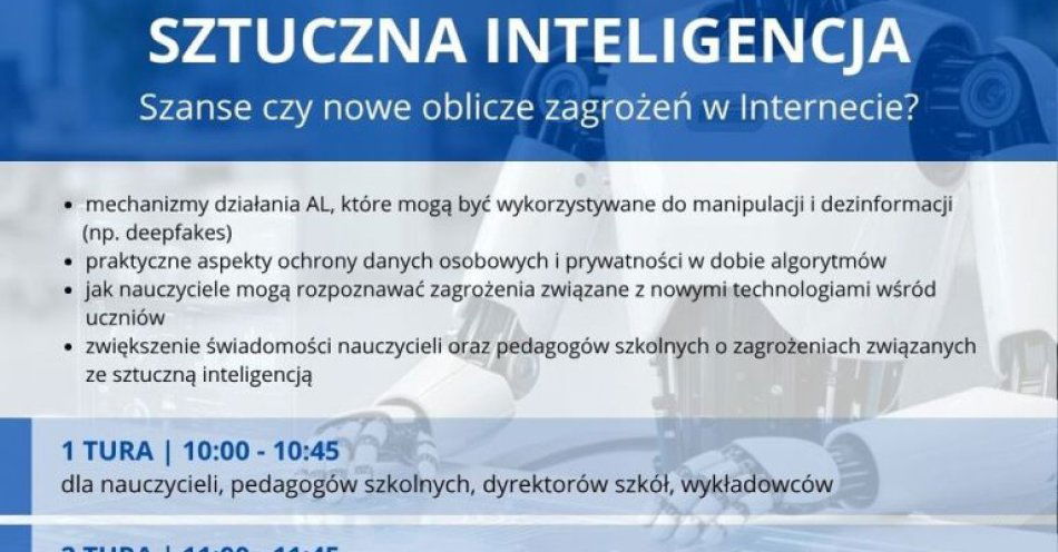 zdjęcie: Sztuczna inteligencja: szanse i zagrożenia w sieci / fot. KMP w Przemyślu „Sztuczna inteligencja: szanse czy nowe oblicze zagrożeń w Internecie?”