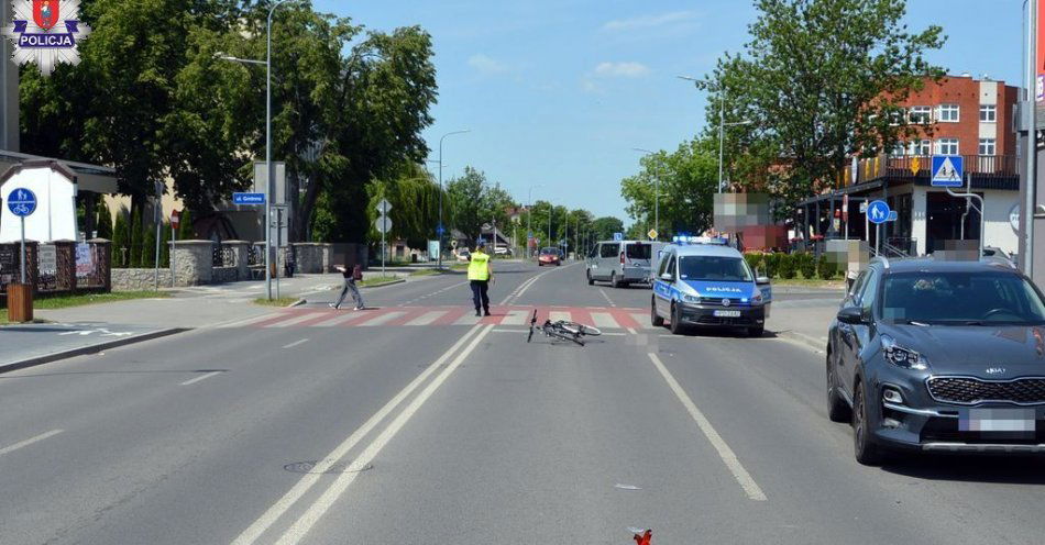 zdjęcie: Potrącenie rowerzysty na przejeździe dla rowerów / fot. KMP Zamość