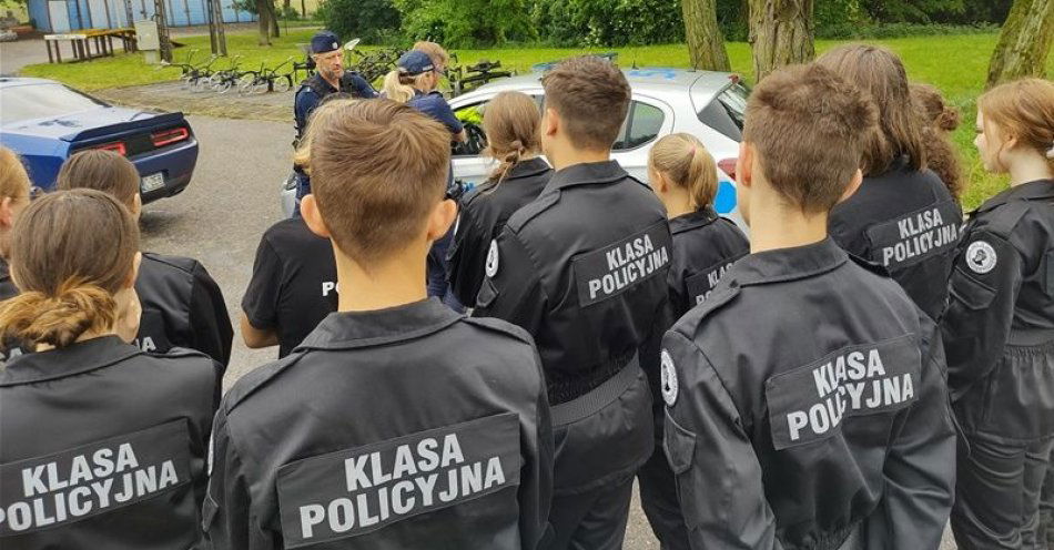 zdjęcie: Wypadek, czy kolizja?- warsztaty dla uczniów klas mundurowych / fot. KPP Oborniki