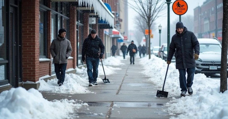 zdjęcie: Zadbaj o bezpieczeństwo zimą odśnieżaj chodniki i dachy / TM/ przykładowa ilustracja