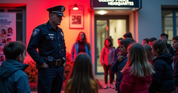 Komenda w Oleśnie podświetlona na czerwono w obronie dzieci