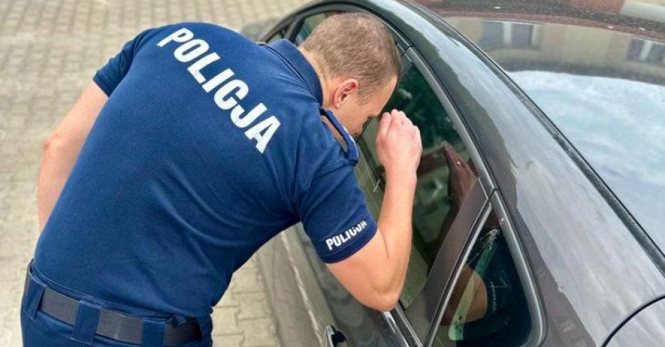 zdjęcie: Puccy policjanci ostrzegają by nie zostawiać dzieci i zwierząt w aucie, nawet na chwilę! / fot. KPP w Pucku