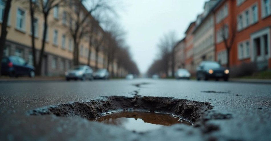 zdjęcie: Krosno: Mieszkańcy Zawodzia narzekają na hałas, dziury i wykluczenie komunikacyjne / Dziurawa ulica w polskim mieście /TMAI