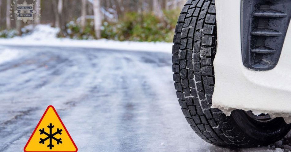 zdjęcie: Ślisko na drogach Zadbaj o bezpieczeństwo i widoczność / fot. KPP w Myszkowie