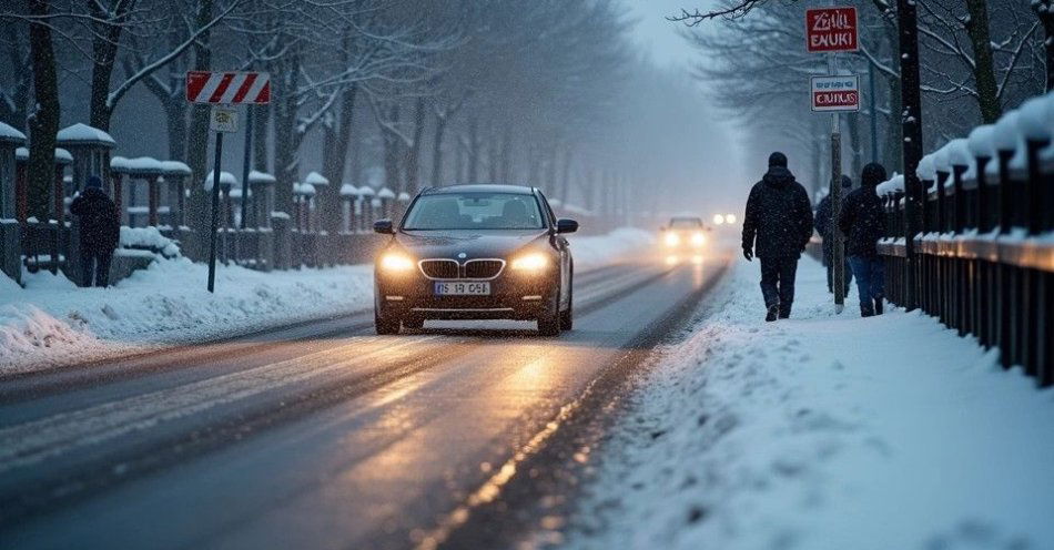 zdjęcie: Uwaga łódzkie: marznący deszcz i gołoledź na drogach / TM/ przykładowa ilustracja