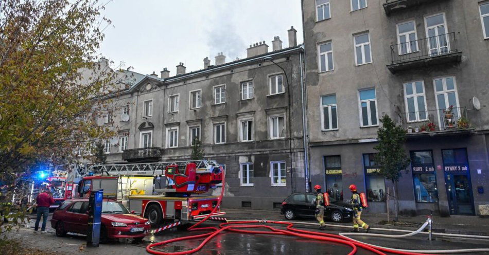 zdjęcie: Pożar na Woli, ewakuowano 40 osób / fot. PAP