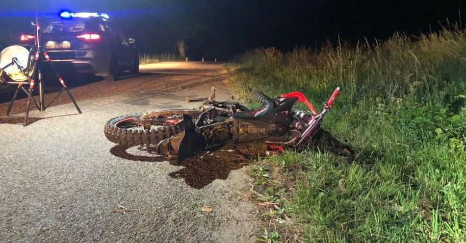 zdjęcie: Poważny wypadek motocyklisty / fot. KPP w Ełku