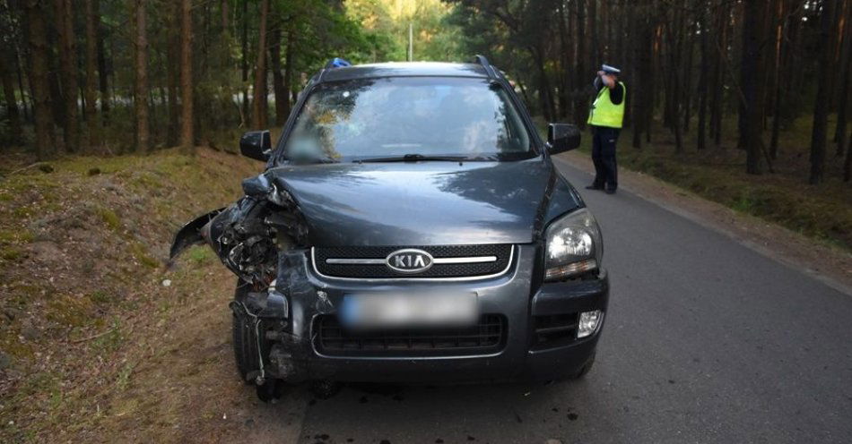 zdjęcie: Zderzenie osobówek w Starym Bosewie / fot. KPP w Wyszkowie