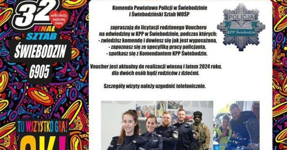 zdjęcie: 32 Finał Wielkiej Orkiestry Świątecznej Pomocy – jak co roku, nad bezpieczeństwem kwestujących czuwać będą świebodzińscy policjanci / fot. KPP Świebodzin