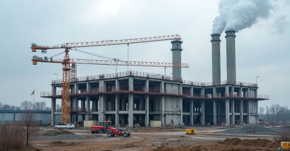 zdjęcie: Energa podpisała aneks. Blok CCGT Ostrołęka z nowym harmonogramem / Plac budowy elektrowni gazowo-parowej w Polsce, infrastruktura energetyczna /TMAI