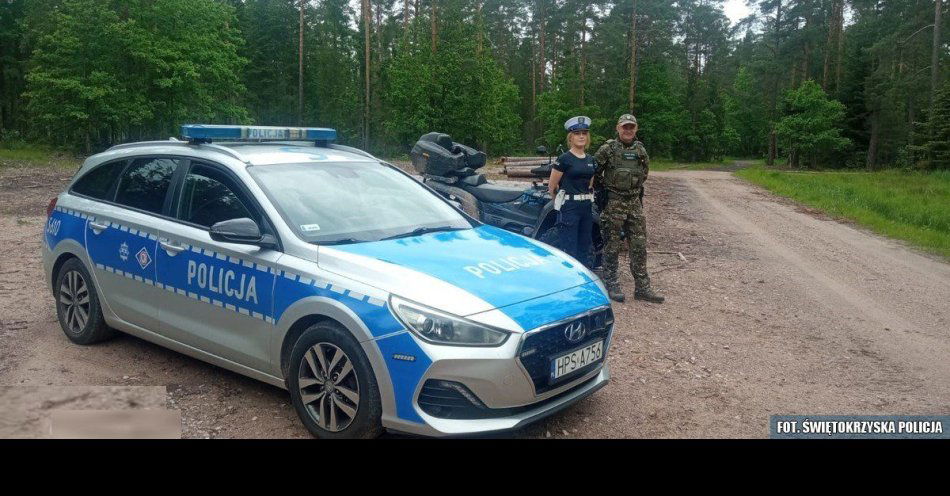 zdjęcie: Wspólnie patrolowali las / fot. KPP Skarżysko-Kamienna