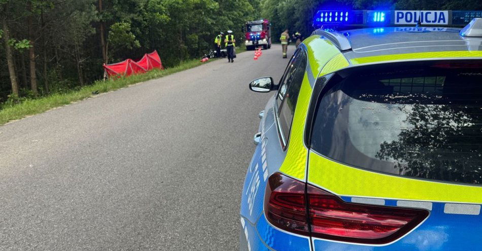 zdjęcie: Tragiczny wypadek z udziałem motocyklisty pod Saskiem Małym / fot. KPP w Szczytnie