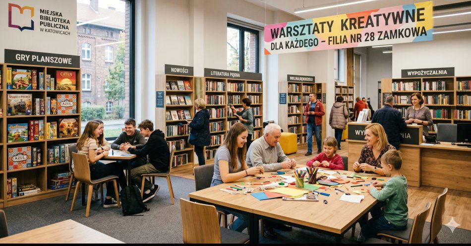 zdjęcie: Filie Miejskiej Biblioteki Publicznej w Katowicach - dzielnicowe centra kultury / ai/gem/20260514140