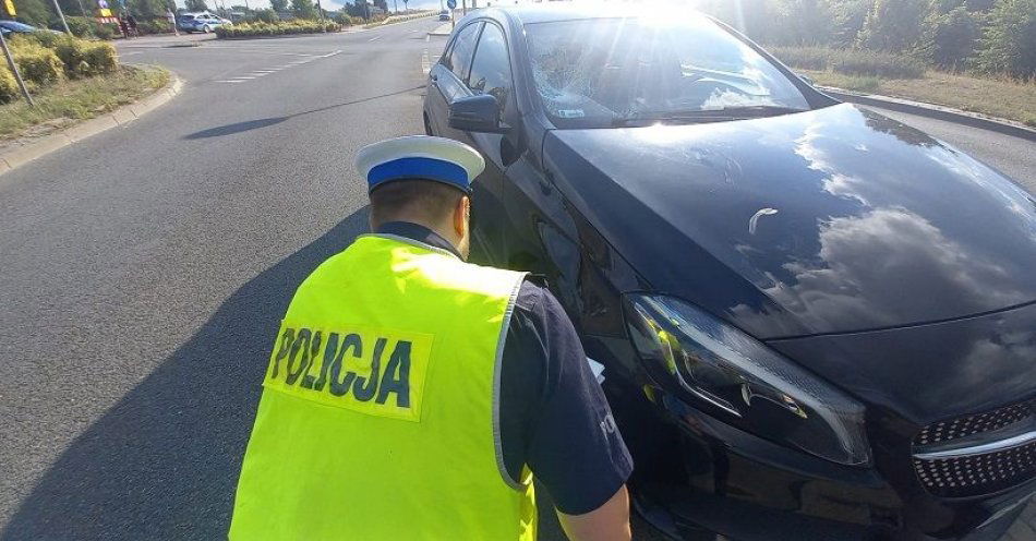 zdjęcie: Policjanci ustalają przyczyny wypadku z udziałem rowerzysty / fot. KPP w Pruszczu Gdańskim