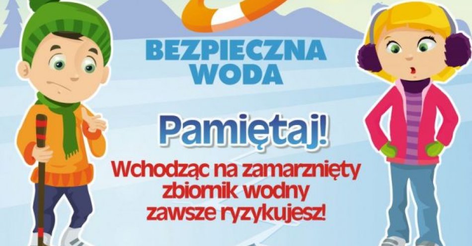 zdjęcie: Wchodząc na zamarznięty zbiornik wodny zawsze ryzykujesz. To śmiertelne zagrożenie. Pamiętaj! Nie ma bezpiecznego lodu. / fot. KPP w Opocznie