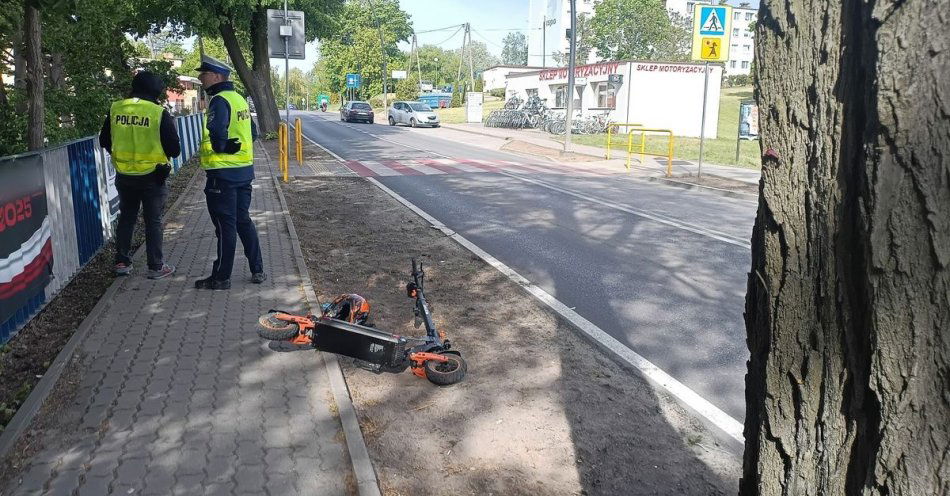 zdjęcie: Hulajnoga elektryczna to nie zabawka! / fot. KPP Mogilno