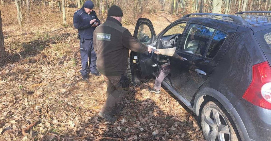 zdjęcie: Wspólny patrol ze Strażą Leśną / fot. KPP Mogilno