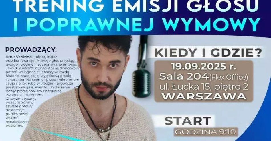 zdjęcie: Trening Emisji Głosu i Poprawnej Wymowy z Arturem Venivinci / kupbilecik24.pl / Trening Emisji Głosu i Poprawnej Wymowy z Arturem Venivinci
