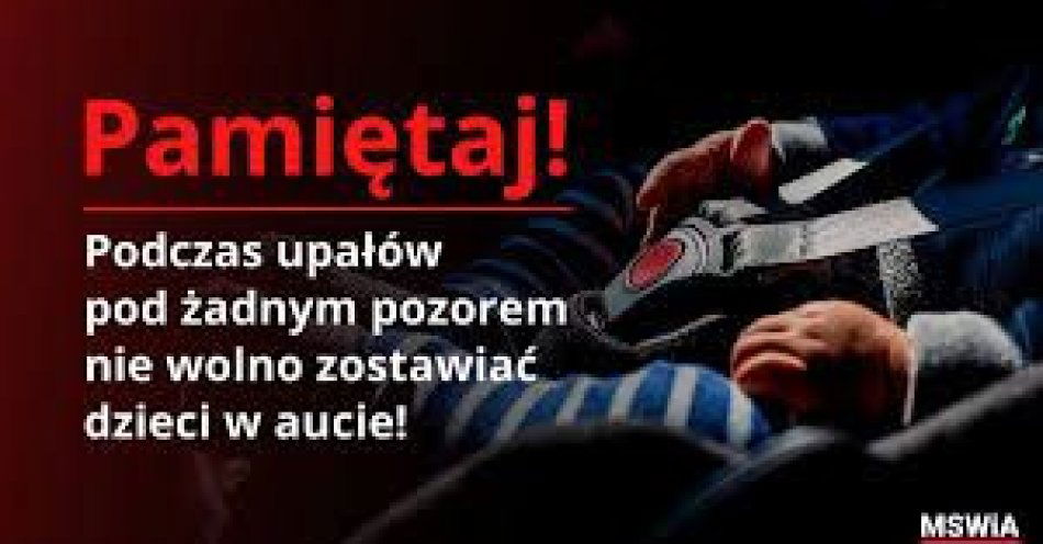 zdjęcie: Zostawiasz dziecko lub zwierzę w aucie? Ryzykujesz ich życie! / fot. KMP w Ostrołęce