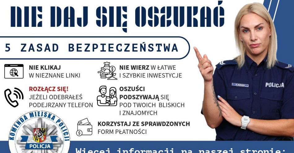 zdjęcie: Kolejni wrocławianie padli ofiarą oszustów podających się za pracowników banku. Kobieta i mężczyzna stracili ponad 35 tys. zł / fot. KMP w Wrocławiu