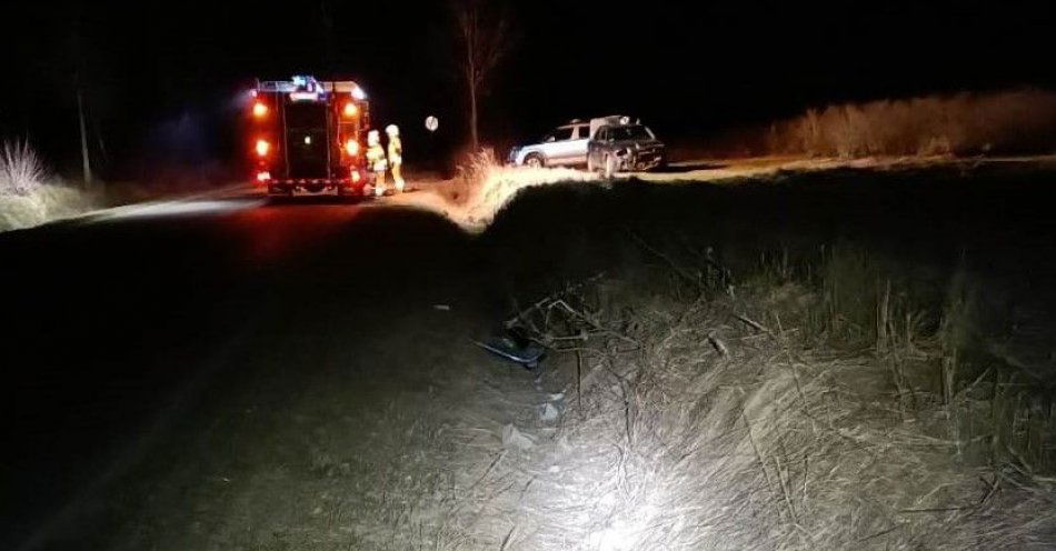 zdjęcie: Na łuku drogi stracił panowanie nad Audi / fot. KMP Biała Podlaska