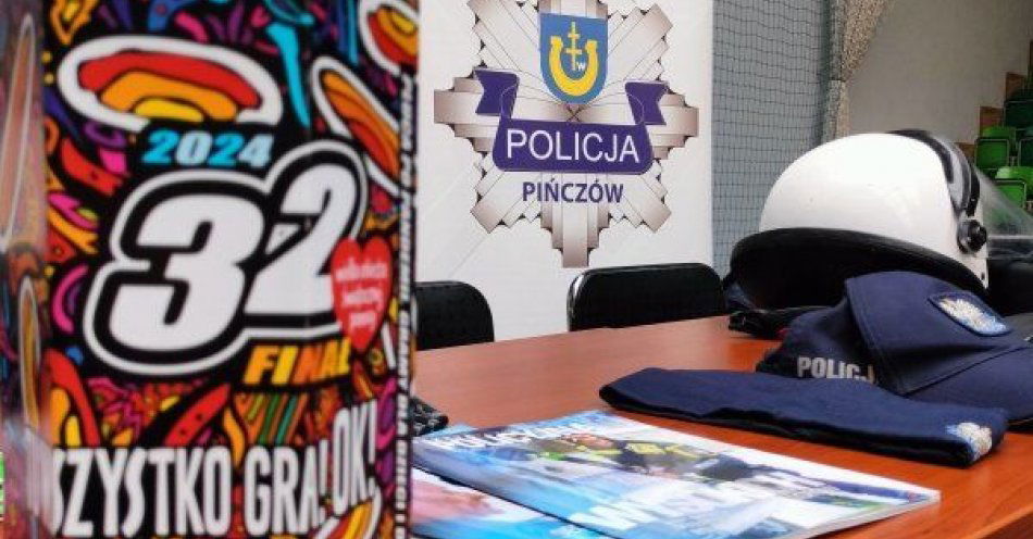 zdjęcie: WOŚP wraz z pińczowskimi Policjantami / fot. KPP Pińczów