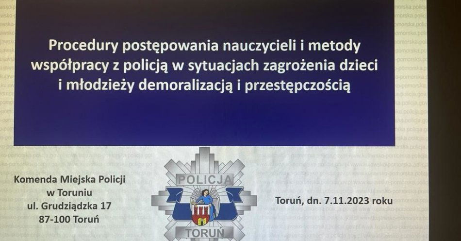 zdjęcie: Spotkanie on-line z nauczycielami / fot. KMP w Toruniu