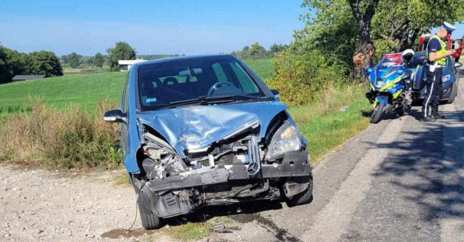zdjęcie: Policjanci wyjaśniają okoliczności wypadku w Łysininie / fot. KPP w Żninie