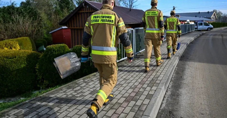 zdjęcie: Podkarpackie: ponad 200 interwencji strażaków po intensywnych opadach deszczu / Pawłosiów, 19.04.2025. Strażacy pomagają w usuwaniu zniszczeń po nawałnicy w Pawłosiowie k. Jarosławia, 19 bm. Całą noc trwało usuwanie skutków nawałnicy, która 18 bm. po południu przeszła przez Pawłosiów w powiecie jarosławskim. Na miejscu pracowało m.in. ponad 200 strażaków i żołnierzy WOT. Na terenie gminy zalanych zostało ok. 150 budynków. (dd/mr) PAP/Darek Delmanowicz